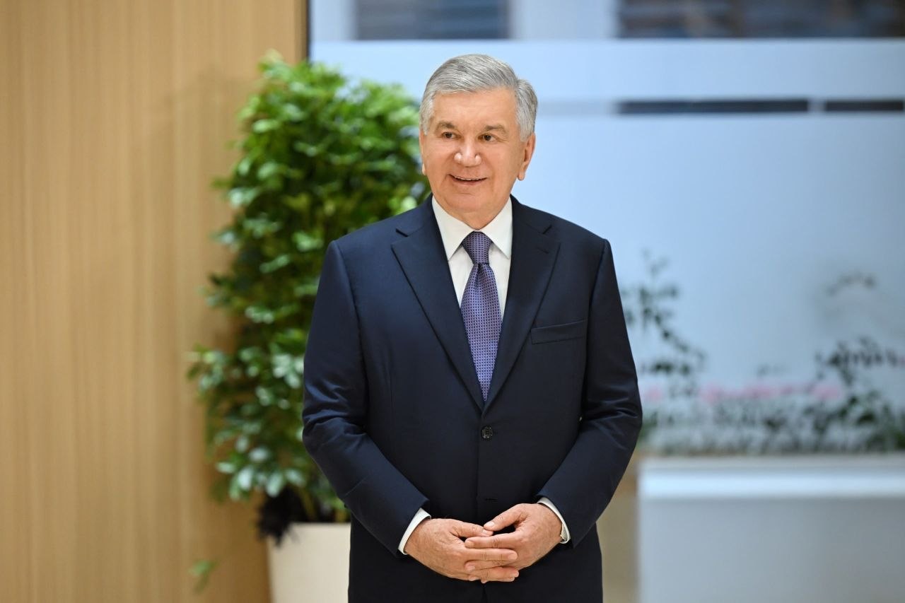 President of the Republic of Uzbekistan Shavkat Mirziyoyev at the AI Hub